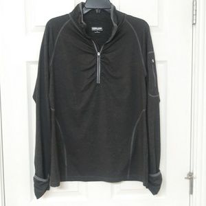 Kirkland Grey Workout Long Sleeve Shirt Half Zip